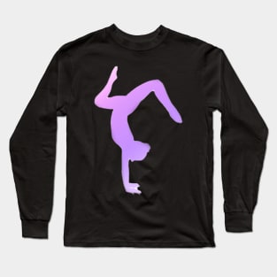 A silhouette of a double stag handstand Long Sleeve T-Shirt